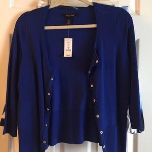 White House/Black Market- Cardigan- blue